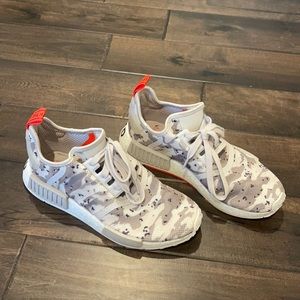 White and gray camo Adidas NMD